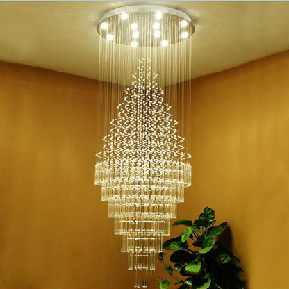6079Modern simple light luxury golden crystal ceiling lamp