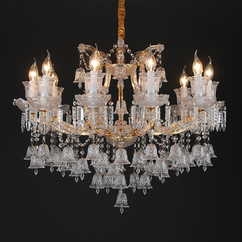 European style candle crystal chandelier coffee living room hotel chandelier