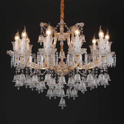 European style candle crystal chandelier coffee living room hotel chandelier