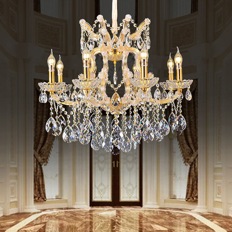 European candle crystal chandelier