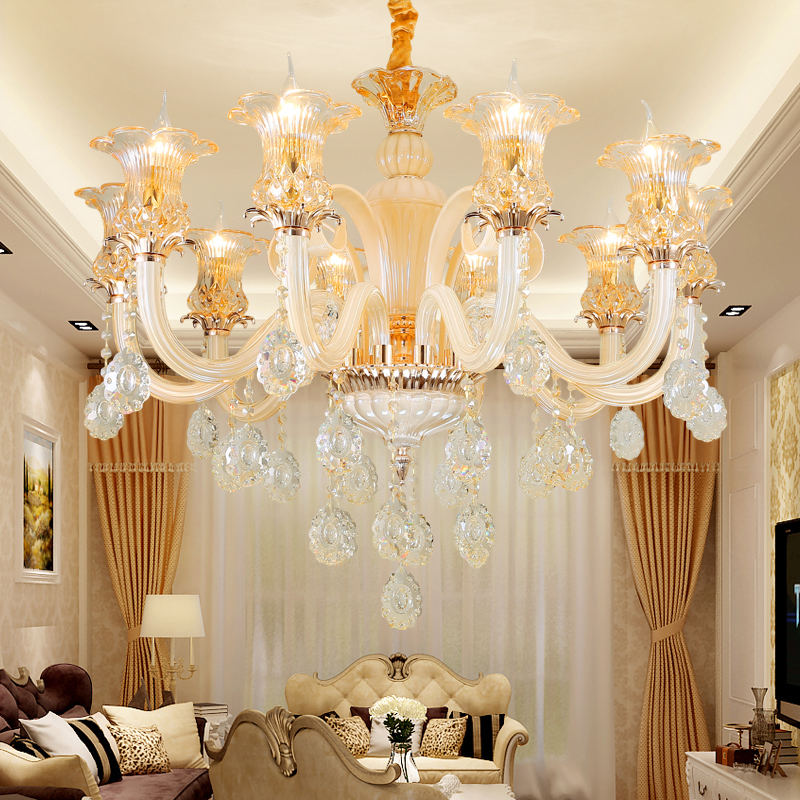 European candle crystal chandelier