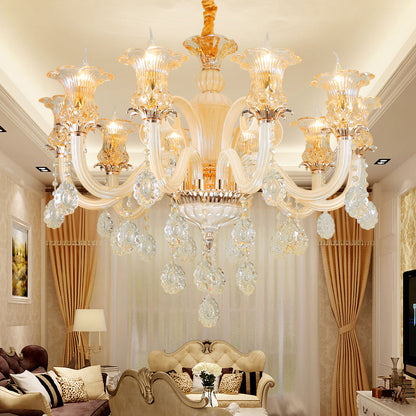 European candle crystal chandelier