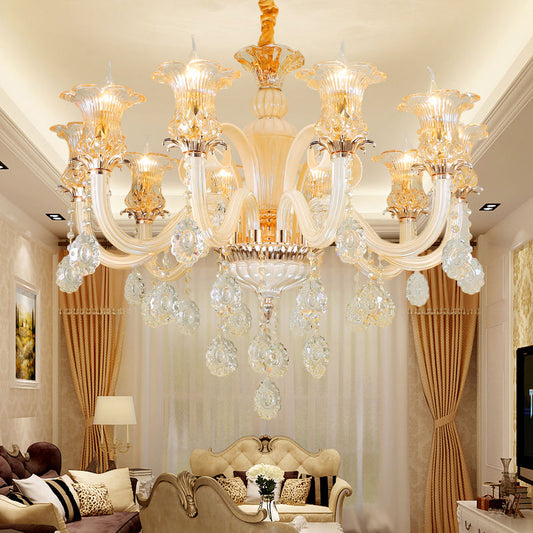 European candle crystal chandelier