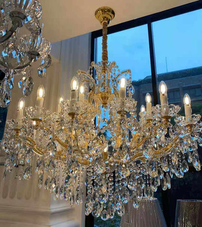 European style candle crystal chandelier coffee living room hotel chandelier