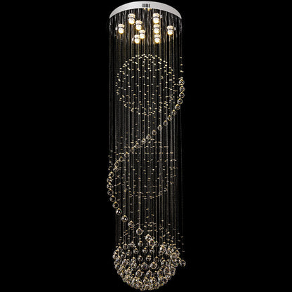 6045Modern simple light luxury golden crystal ceiling lamp