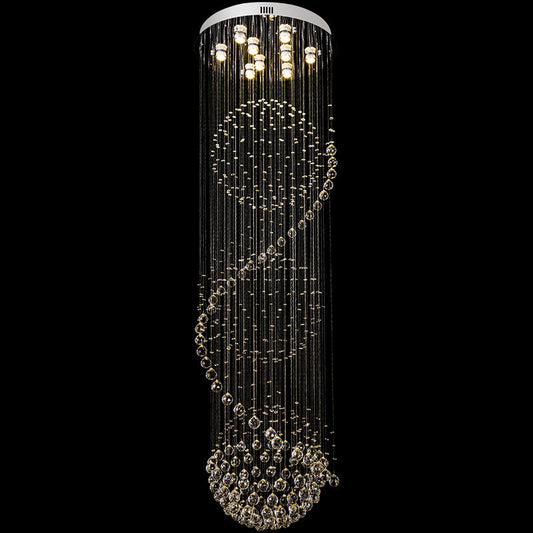 6045Modern simple light luxury golden crystal ceiling lamp