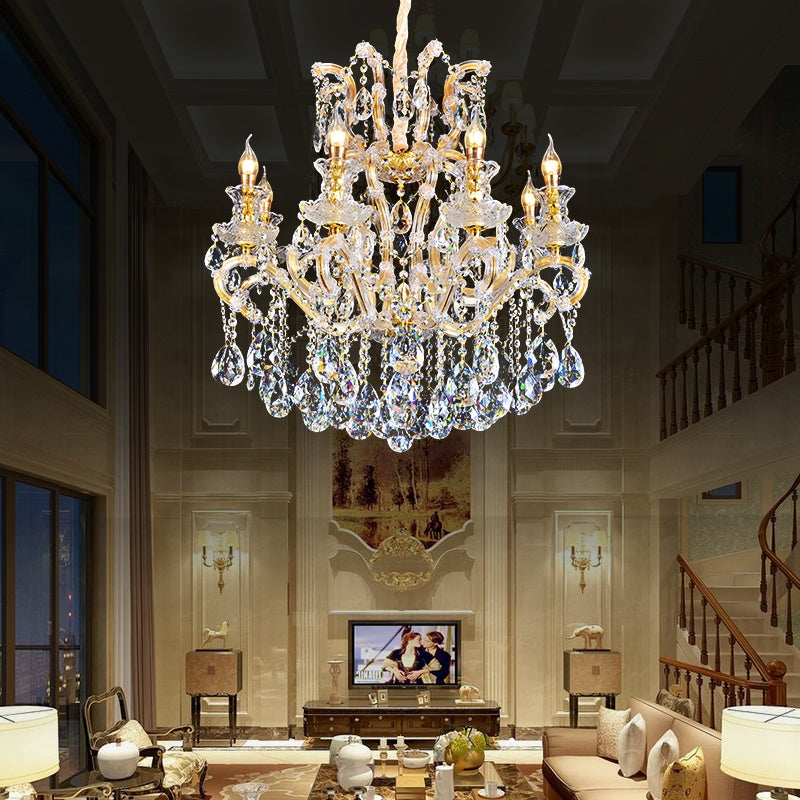 European candle crystal chandelier