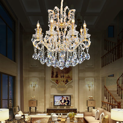 European candle crystal chandelier