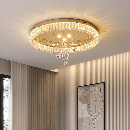 Light luxury crystal ceiling light with simple design