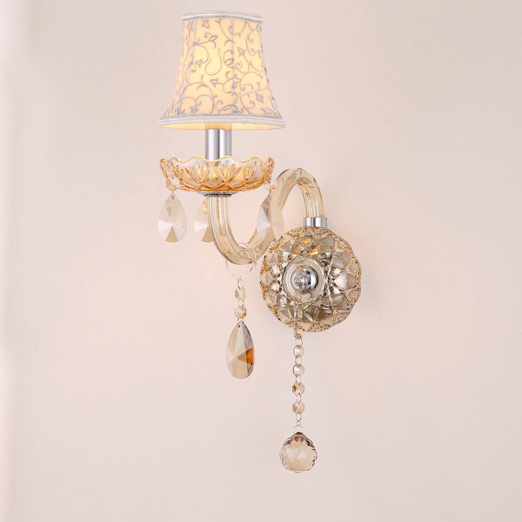 338European candle crystal wall lamp