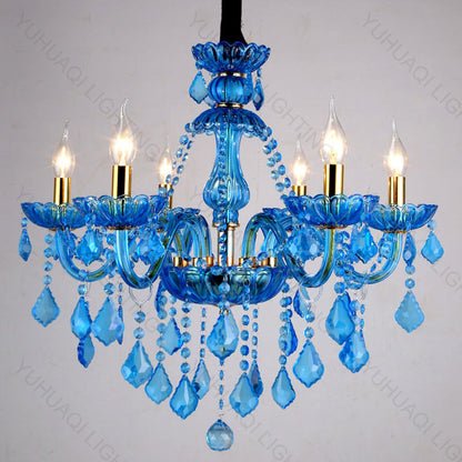 European-style Blue Crystal Chandelier HQ9047