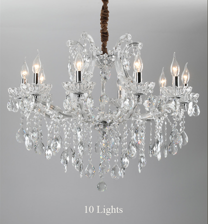 European style candle crystal chandelier coffee living room hotel chandelier