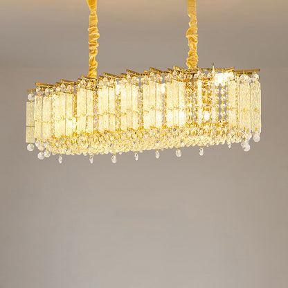 French luxury crystal chandelier living room