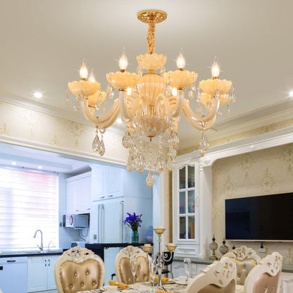 European candle crystal chandelier