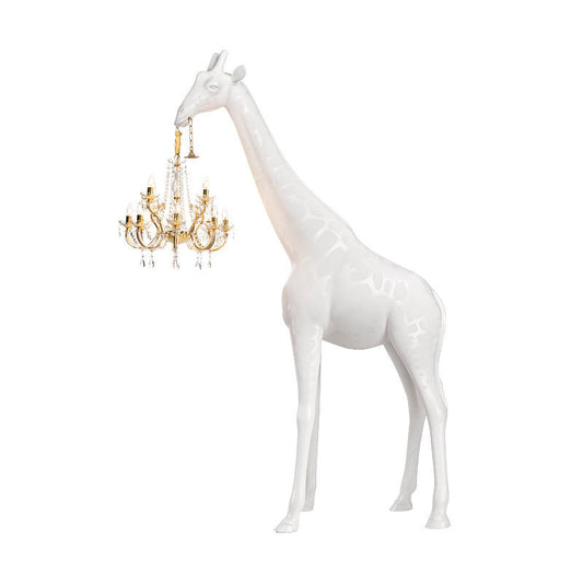 Crystal chandelier, giraffe figurine chandelier, decorative chandelier, resin chandelier