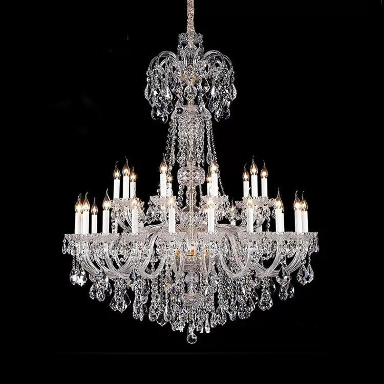 European style candle crystal chandelier coffee living room hotel chandelier