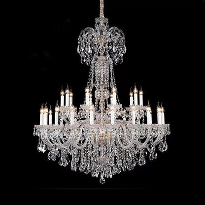 European style candle crystal chandelier coffee living room hotel chandelier