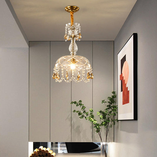 6066 Aisle candle crystal chandelier
