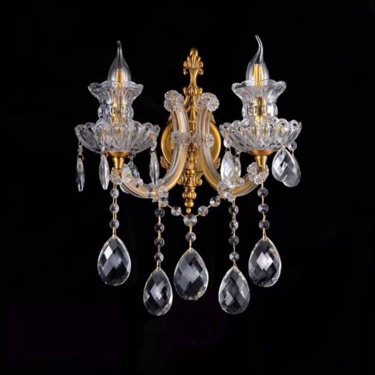 340European candle crystal wall lamp