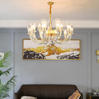 European candle crystal chandelier