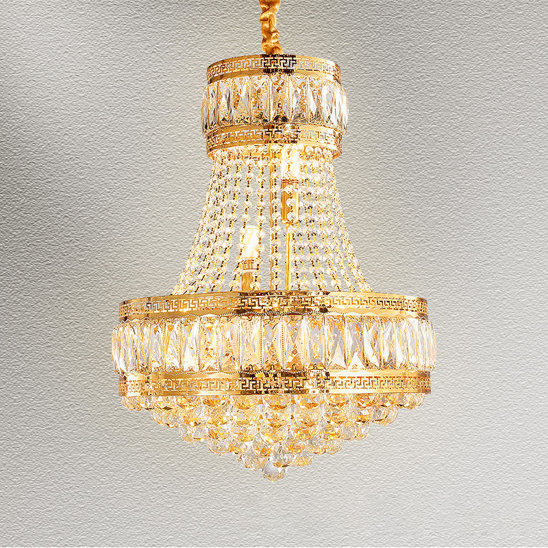 5058Modern simple light luxury golden crystal chandelier