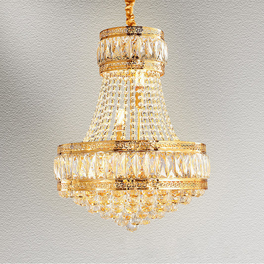 5058Modern simple light luxury golden crystal chandelier