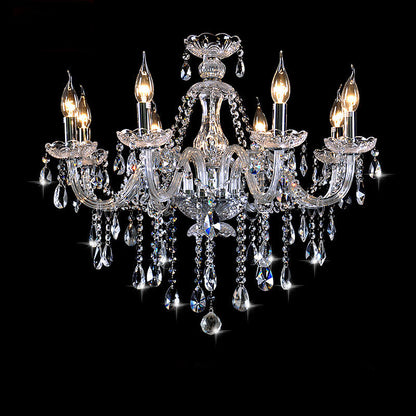 European style candle crystal chandelier living room lamp crystal lamp