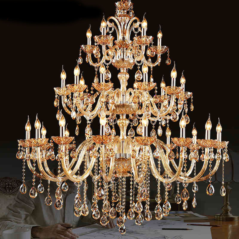 8095European style candle crystal chandelier living room lamp crystal lamp