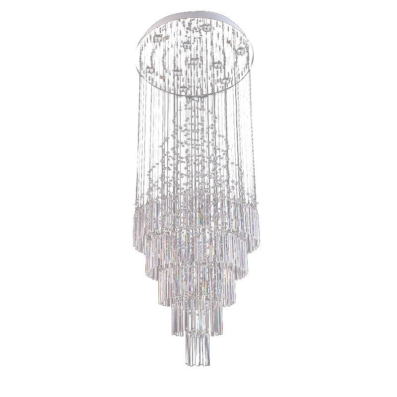 6079Modern simple light luxury golden crystal ceiling lamp