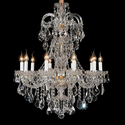 European style candle crystal chandelier coffee living room hotel chandelier