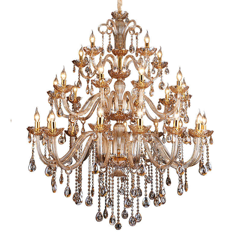 8095European style candle crystal chandelier living room lamp crystal lamp