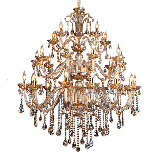 8095European style candle crystal chandelier living room lamp crystal lamp