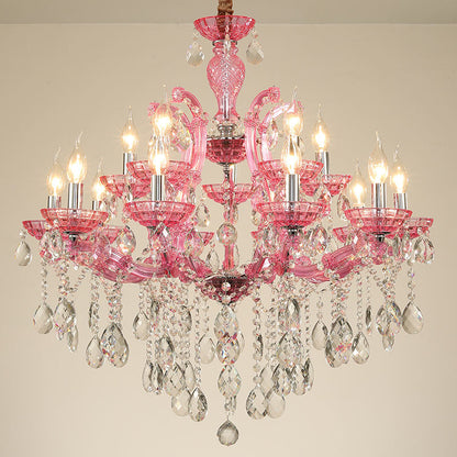 European candle crystal chandelier