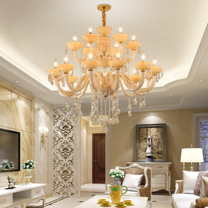 European candle crystal chandelier