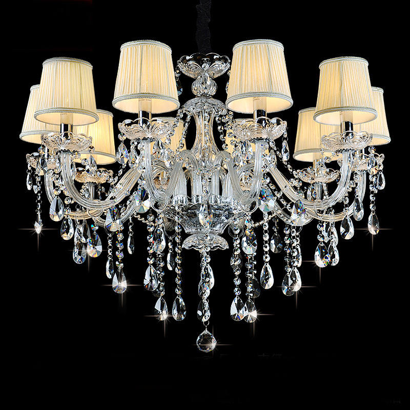 European style candle crystal chandelier living room lamp crystal lamp