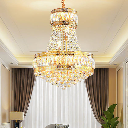 5058Modern simple light luxury golden crystal chandelier