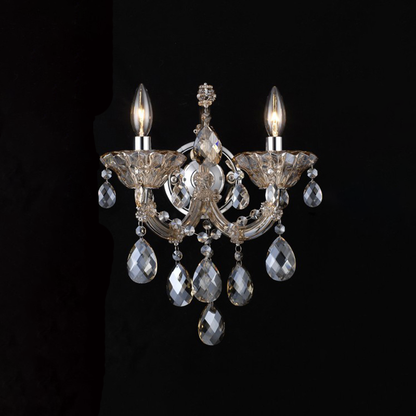 361European candle crystal wall lamp