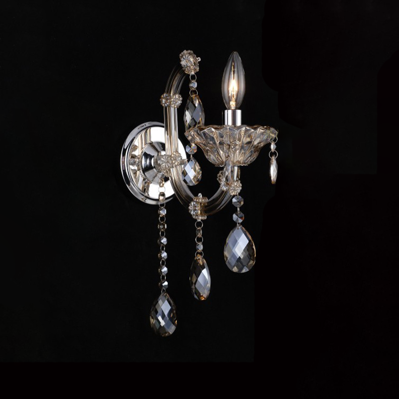 361European candle crystal wall lamp
