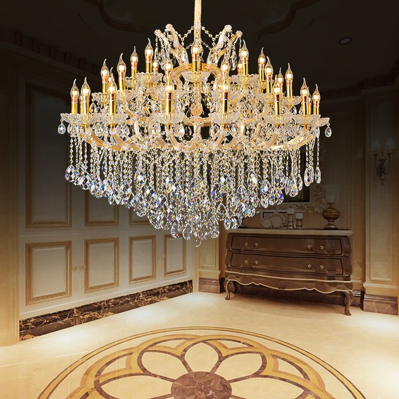 European candle crystal chandelier