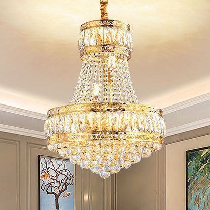 5058Modern simple light luxury golden crystal chandelier