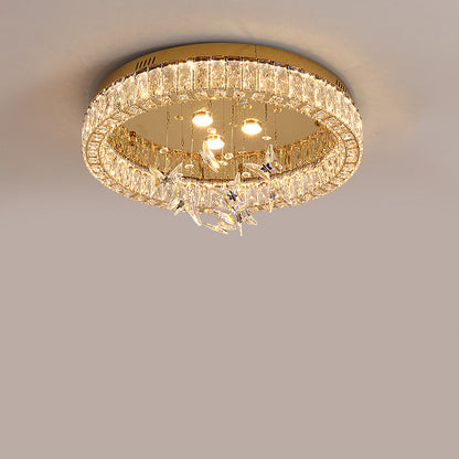 Light luxury crystal ceiling light with simple design