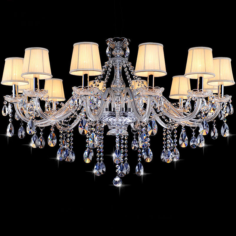 European style candle crystal chandelier living room lamp crystal lamp