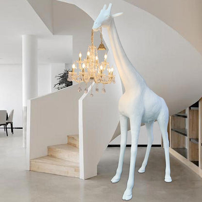 Crystal chandelier, giraffe figurine chandelier, decorative chandelier, resin chandelier