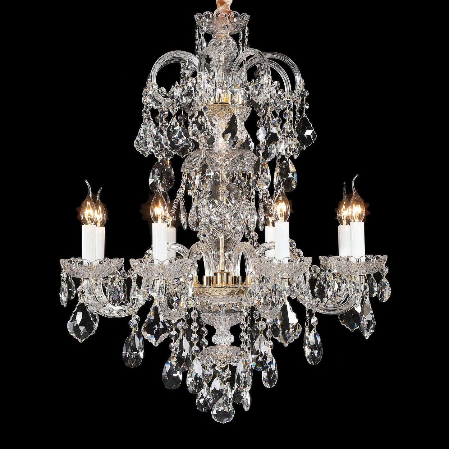 European style candle crystal chandelier coffee living room hotel chandelier