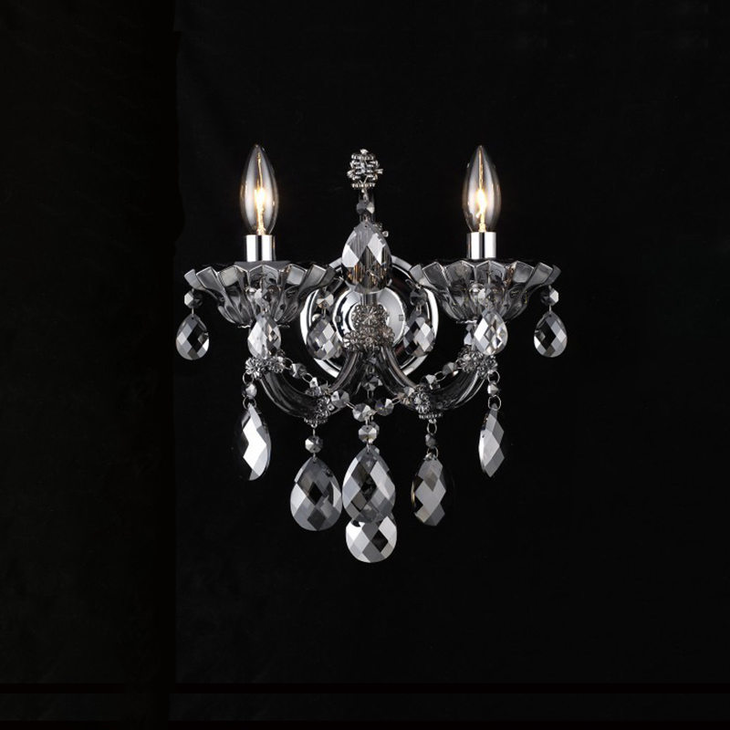 361European candle crystal wall lamp