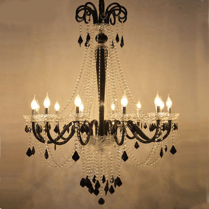 European candle crystal chandelier cafe chandelier