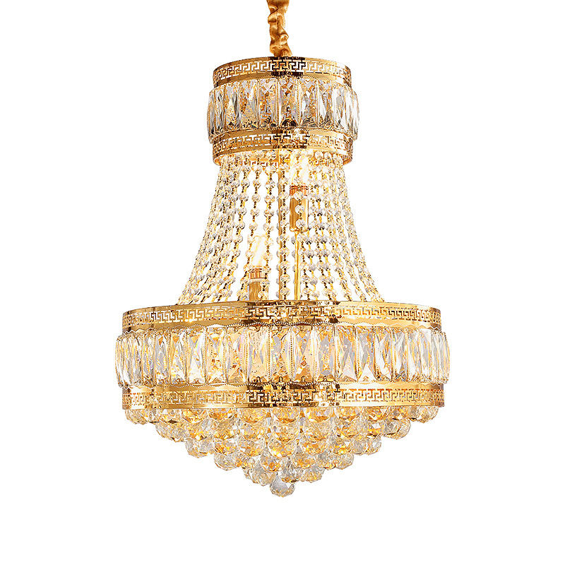 5058Modern simple light luxury golden crystal chandelier
