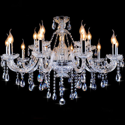 European style candle crystal chandelier living room lamp crystal lamp