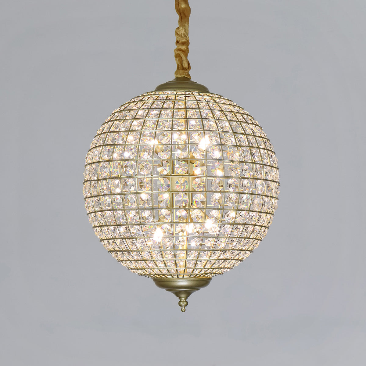 Crystal spherical chandelier living room
