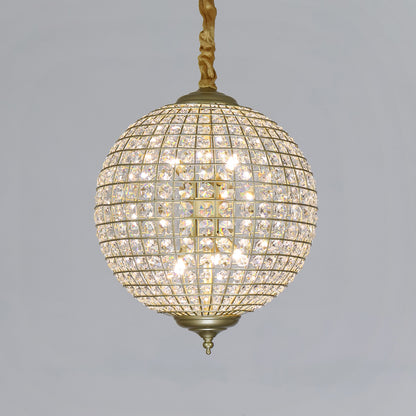 Crystal spherical chandelier living room